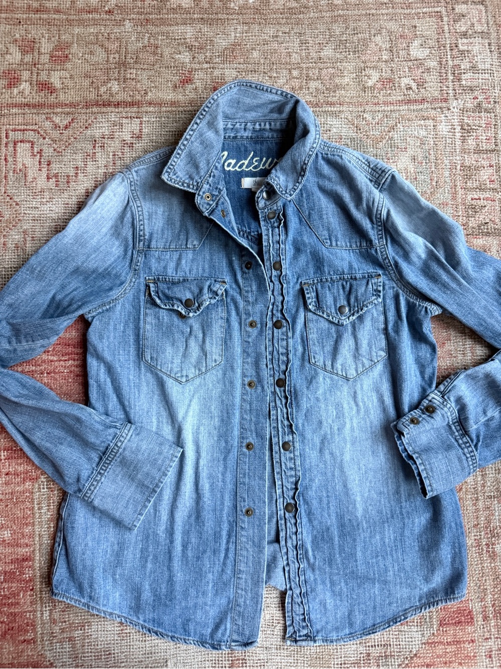 Madewell Washed Blue Denim Button-Up Shirt